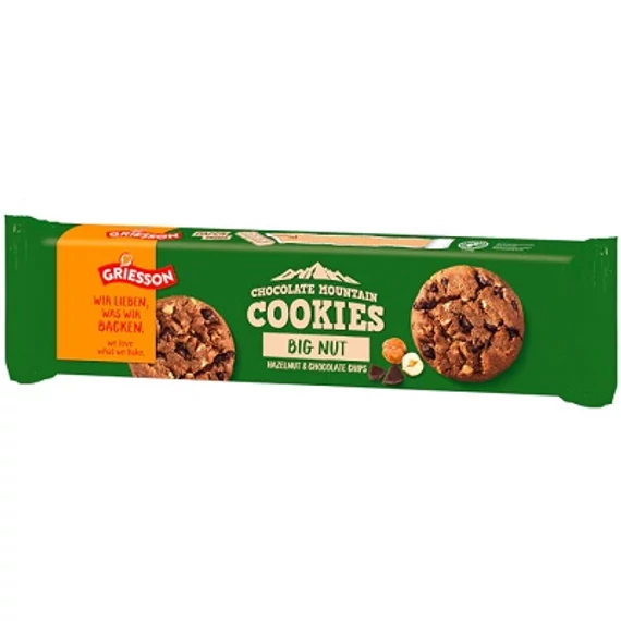 Griesson 150G Cookies Mogyoródarabos-Csokis Vegán Keksz