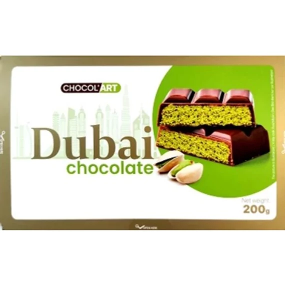 Chocolart Dubai csokoládé 200g nettó 