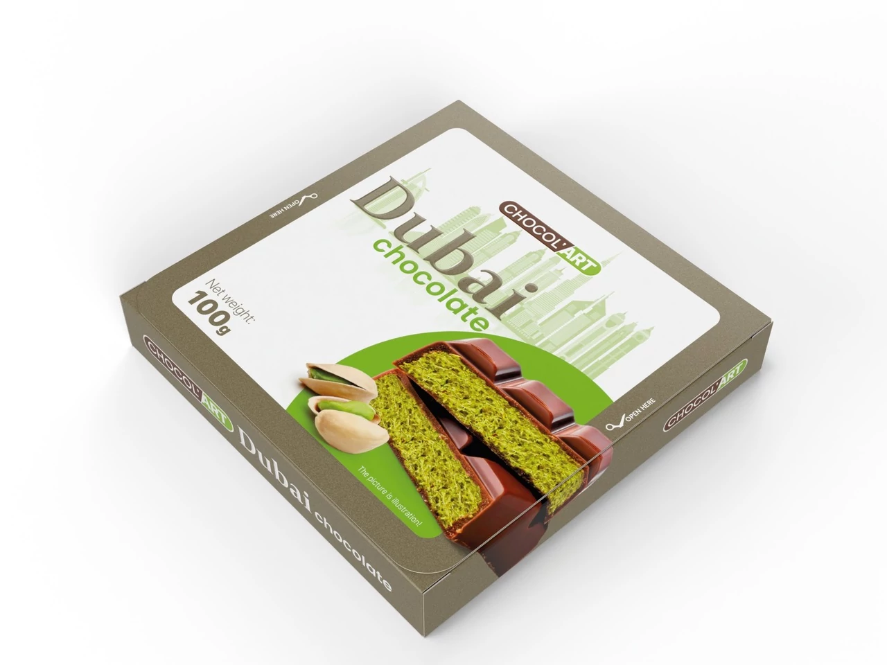 Chocolart Dubai csokoládé 100g nettó