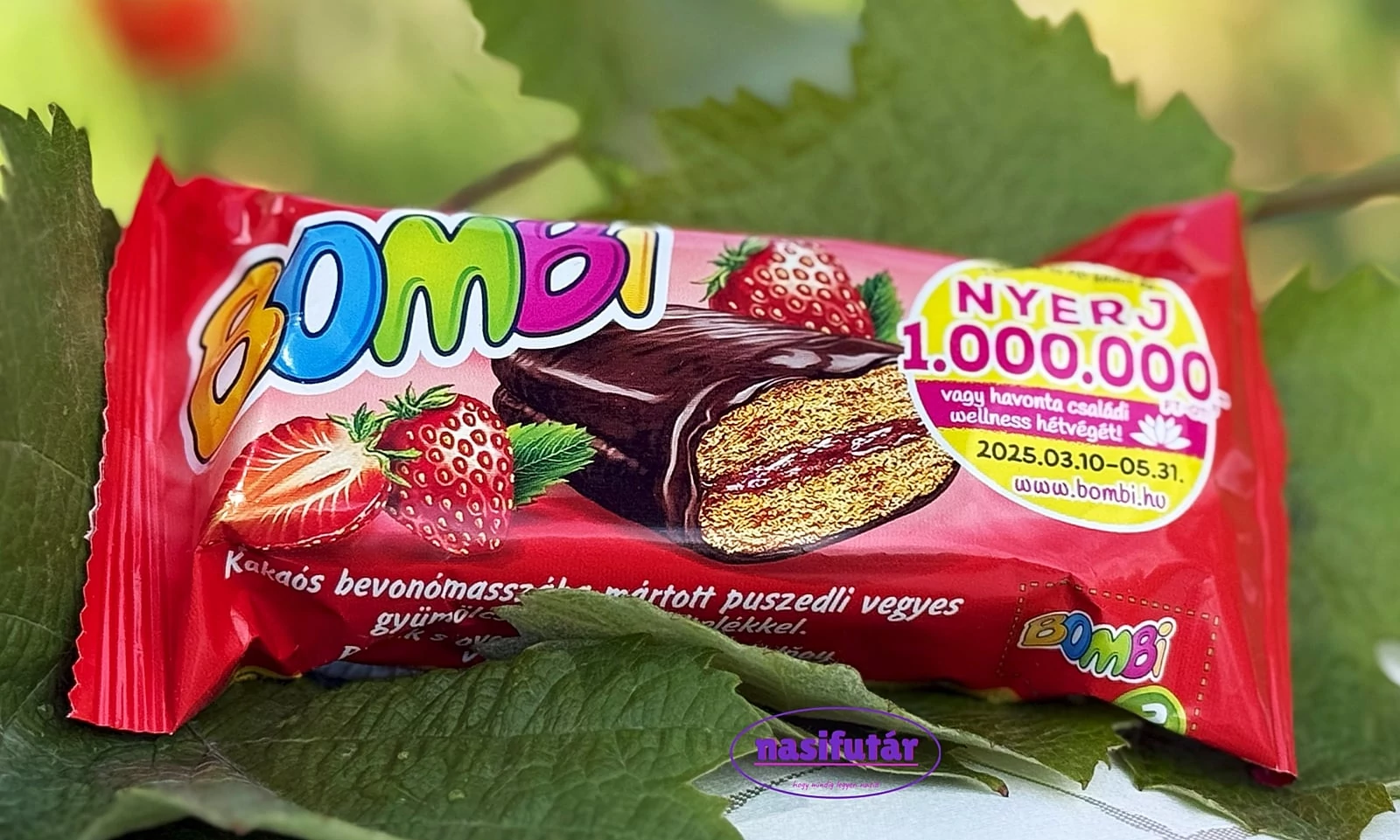 Bombi puszedli szelet - epres 50g