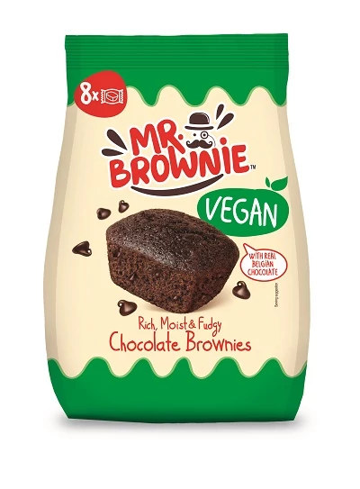 Mr. Brownie 200G Vegán Belga Csokidarabokkal (8*25G-Zacskós)